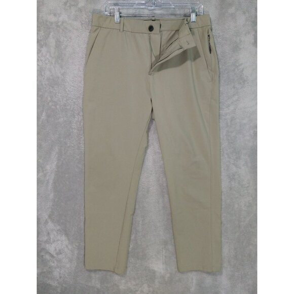 FLX Other - FLX Pants Mens 34x30 Beige Chino Performance Stretch Flat Front Mid Rise Stretch